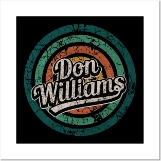 Don Williams // Retro Circle Crack Vintage Posters and Art